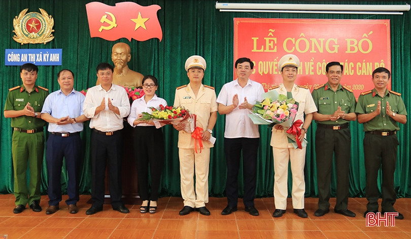 Kỳ Anh cùng lúc có tân Trưởng, Phó Công an thị xã