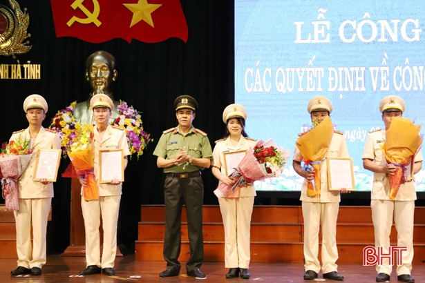 Công an Hà Tĩnh điều động, bổ nhiệm 9 lãnh đạo cấp phòng, địa phương