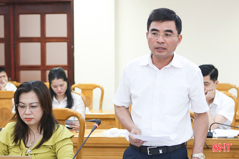 Ông Phan Thành Biển - Phó Giám Sở Kế hoạch và Đầu tư báo cáo về công tác thu hút đầu tư và các dự án du lịch đang triển khai trên toàn tỉnh. a3.jpg