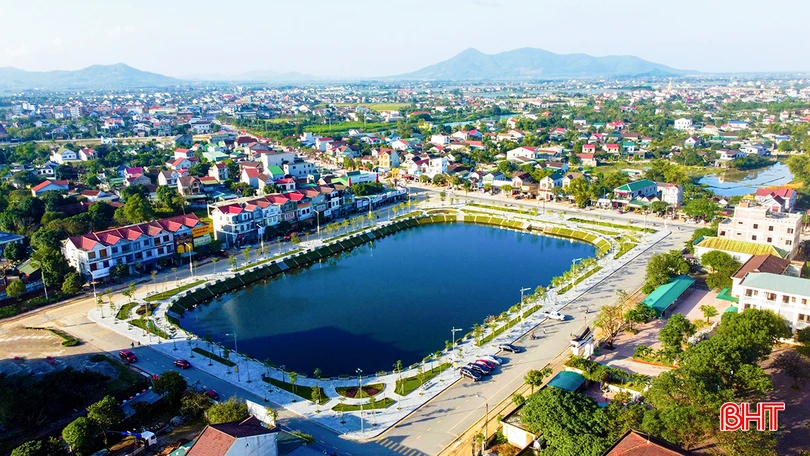 Một góc TX Kỳ Anh hôm nay nhìn từ trên cao.