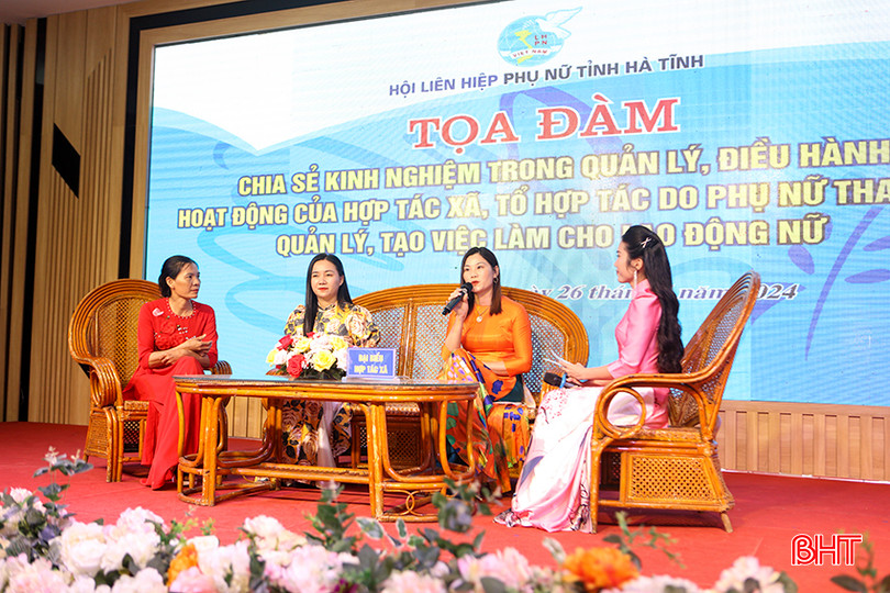 Đại diện các HTX chia sẻ kiến thức, kinh nghiệm trong quá trình điều hành hoạt động. a2.jpg
