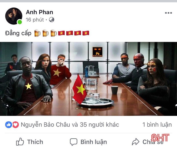 Cư dân mạng Hà Tĩnh “dậy sóng” với chiến thắng của đội tuyển Việt Nam