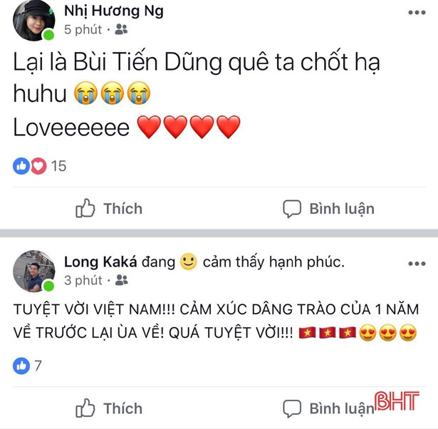 Cư dân mạng Hà Tĩnh “dậy sóng” với chiến thắng của đội tuyển Việt Nam