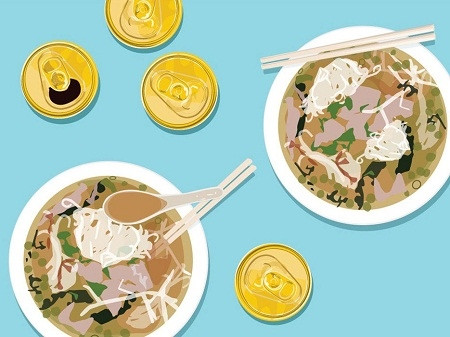 Ở Hà Nội, Việt Nam: Bạn sẽ mua được 4 lon bia hơi và hai bát phở.