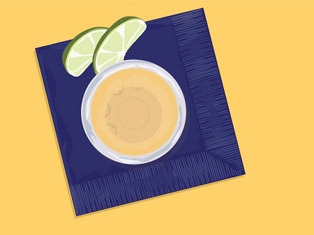 Ở New York, Mỹ: Một ly rượu mezcal được nấu theo cách của người bản địa Mexico.