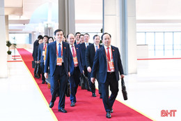 Hình ảnh đoàn đại biểu Hà Tĩnh dự Đại hội XIV của Đảng