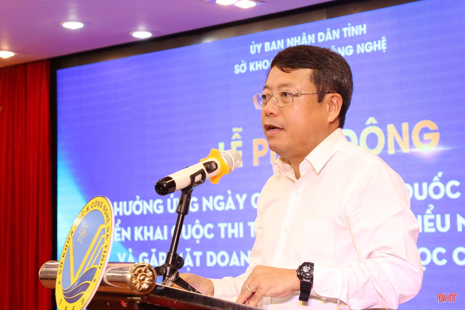 Chủ nhiệm Ủy ban Kiểm tra Tỉnh ủy - Phó Chủ tịch UBND tỉnh Dương Tất Thắng phát biểu tại lễ phát động. bqbht_br_2a.jpg