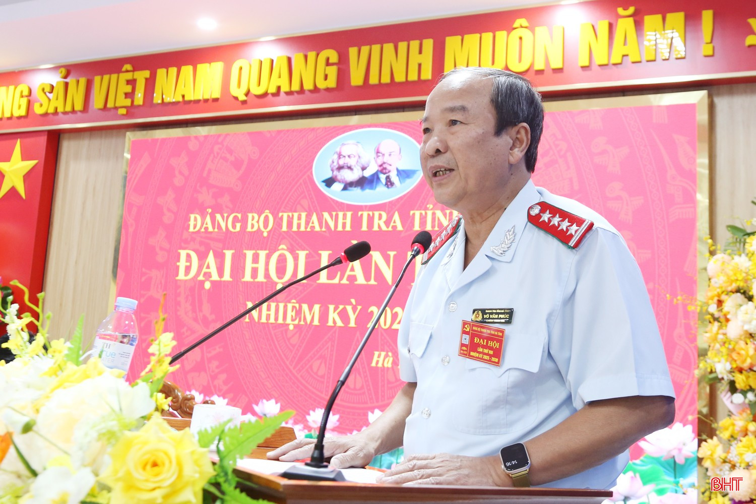 Chánh Thanh tra tỉnh Võ Văn Phúc khai mạc đại hội. bqbht_br_2a.jpg