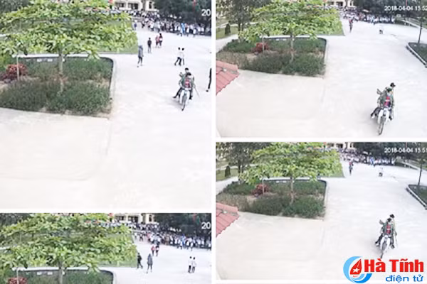 ngang nhien xong vao truong hoc danh dan mat hoc sinh