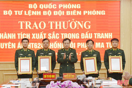 Trao thưởng cho BĐBP Hà Tĩnh về đấu tranh chuyên án ma túy HT624