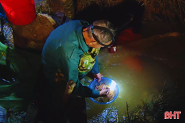 Soi đèn bắt rươi ở Đức Quang