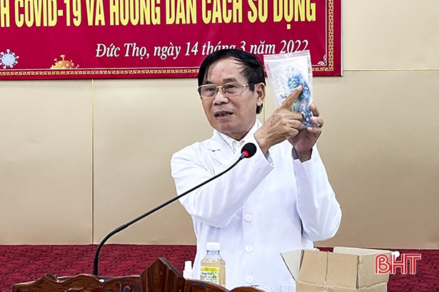 Hỗ trợ 300 túi thuốc chữa COVID-19 cho cơ sở y tế, bệnh nhân ở Đức Thọ