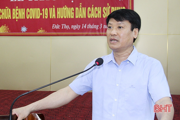 Hỗ trợ 300 túi thuốc chữa COVID-19 cho cơ sở y tế, bệnh nhân ở Đức Thọ