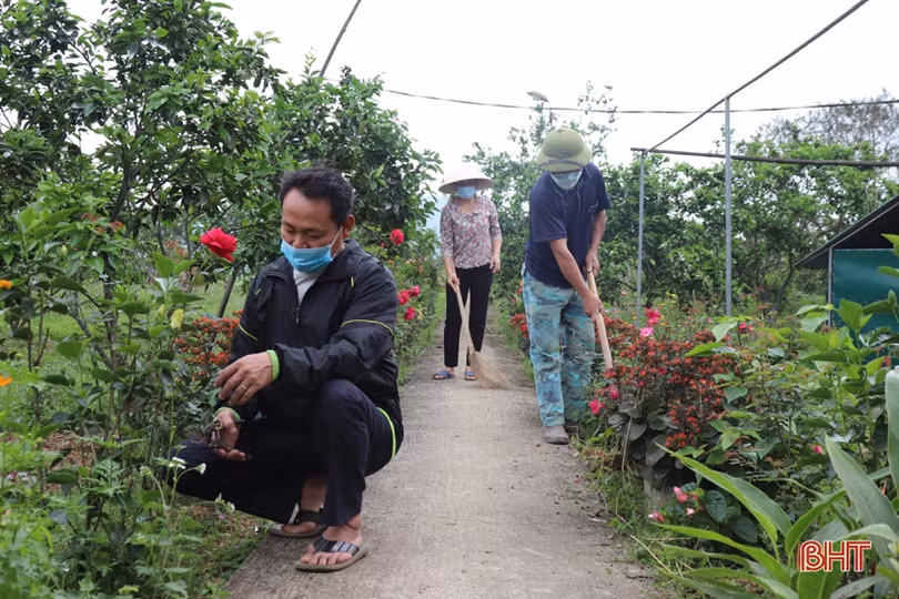 Gắn kết tình làng nghĩa xóm trong cụm dân cư sạch - đẹp - văn minh ở Vũ Quang