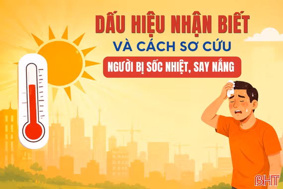 [Infographic] Dấu hiệu nhận biết và cách sơ cứu người bị sốc nhiệt, say nắng 