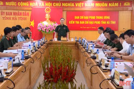 Đoàn công tác Ban Chỉ đạo Phòng không nhân dân Trung ương làm việc tại Hà Tĩnh