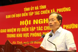 Bí thư Tỉnh ủy Nguyễn Duy Lâm chủ trì hội nghị triển khai diễn tập tác chiến xã, phường năm 2026