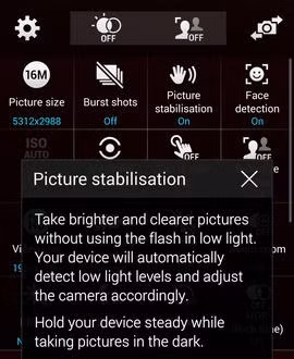 Tính năng chống rung khi chụp ảnh trên Galaxy S5