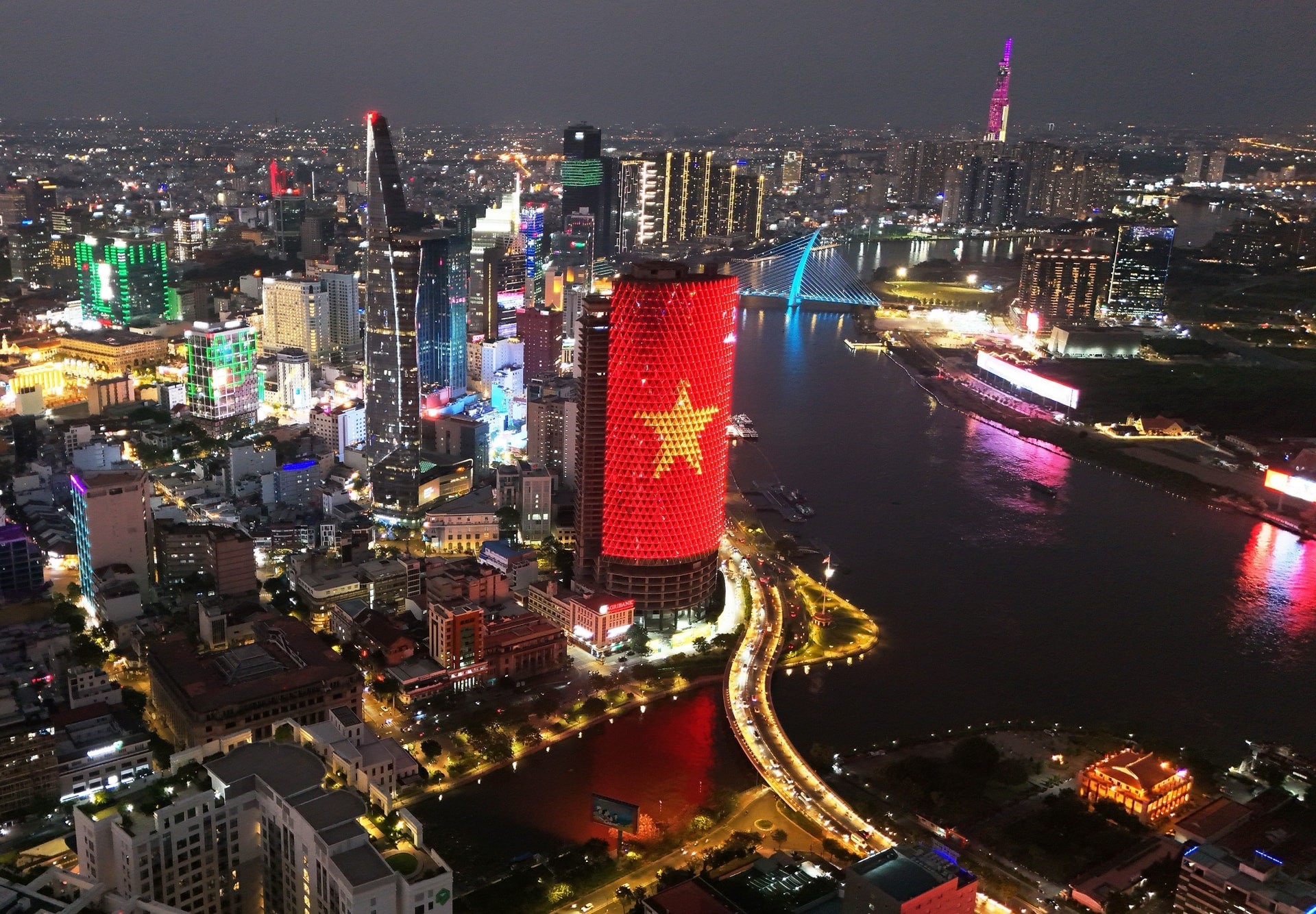 Trung tâm Thành phố Hồ Chí Minh. (Ảnh: Hồng Đạt/TTXVN)