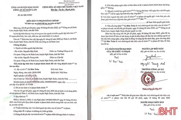 Sử dụng pháo trái phép, một công dân ở Nghi Xuân bị xử phạt 5 triệu đồng