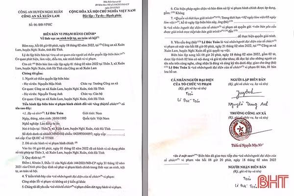 Sử dụng pháo trái phép, một công dân ở Nghi Xuân bị xử phạt 5 triệu đồng