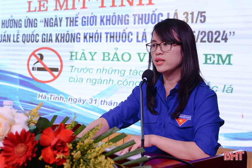 Bà Phạm Thị Tú - Phó Trưởng ban Tuyên giáo Tỉnh đoàn: "Đoàn thanh niên sẽ chú trọng các hình thức tuyên truyền sáng tạo, đổi mới về tác hại của thuốc lá cho ĐVTN nhằm góp phần thay đổi nhận thức, hành vi của người trẻ đối với thuốc lá". mt4.jpg