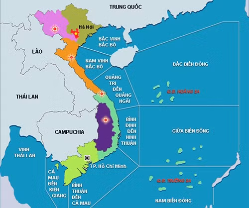 Bản đồ dự báo thời tiết vùng ngày 1/1. Ảnh: nchmf.gov.vn