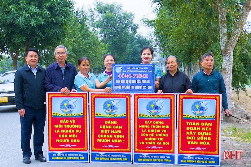 Hội LHPN xã Tùng Ảnh triển khai nhiều công trình chào mừng 95 năm Ngày thành lập Đảng. bqbht_br_3.jpg