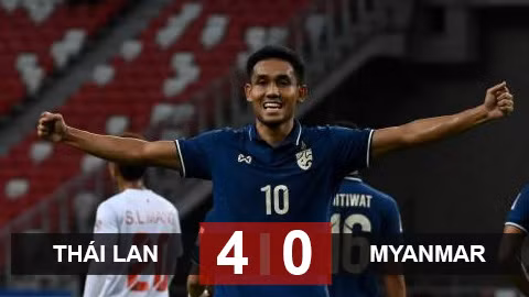 Teerasil Dangda lập cú đúp, Thái Lan thắng hủy diệt Myanmar