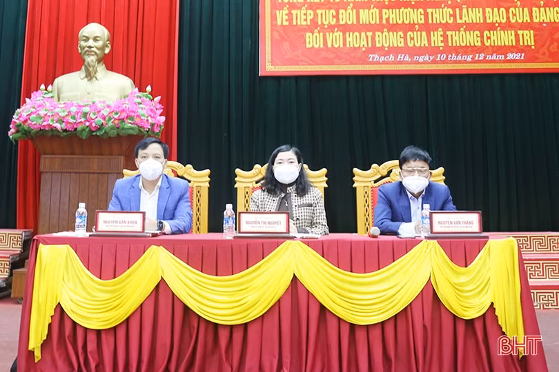 Đổi mới phương thức lãnh đạo của Đảng đối với hoạt động của hệ thống chính trị tại Thạch Hà