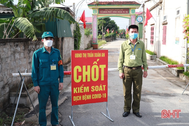 Thị trấn Xuân An ngày đầu chuyển trạng thái phòng dịch 