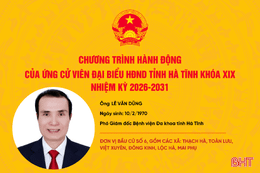 Chương trình hành động của ứng cử viên đại biểu HĐND tỉnh khóa XIX Lê Văn Dũng