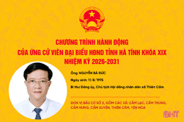 Chương trình hành động của ứng cử viên đại biểu HĐND tỉnh khóa XIX Nguyễn Bá Đức