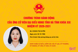 Chương trình hành động của ứng cử viên HĐND tỉnh khóa XIX Hoàng Thị Duyên