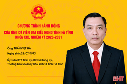 Chương trình hành động của ứng cử viên đại biểu HĐND tỉnh khóa XIX Trần Việt Hà