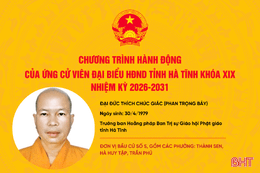 Chương trình hành động của ứng cử viên đại biểu HĐND tỉnh khoá XIX Thích Chúc Giác 
