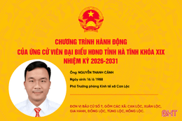Chương trình hành động của ứng cử viên đại biểu HĐND tỉnh khoá XIX Nguyễn Thanh Cảnh