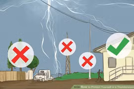 Một số kỹ năng phòng tránh sét đánh