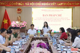 Ban Pháp chế HĐND tỉnh làm việc với Công an tỉnh về công tác PCCC và bố trí Tổ bảo vệ ANTT 