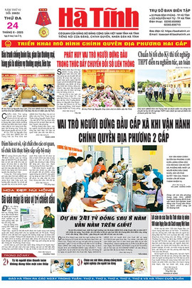 Báo in Hà Tĩnh ngày 24/6/2025