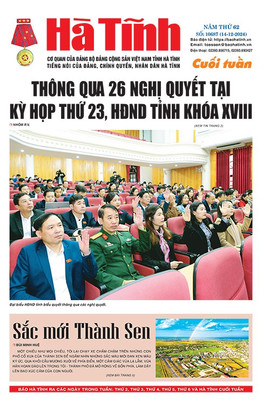 Báo in Hà Tĩnh cuối tuần ngày 14/12/2024