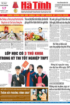 Báo in Hà Tĩnh ngày 17/7/2025