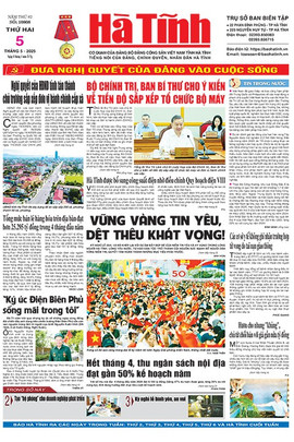 Báo in Hà Tĩnh ngày 5/5/2025