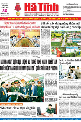 Báo in Hà Tĩnh ngày 30/7/2025