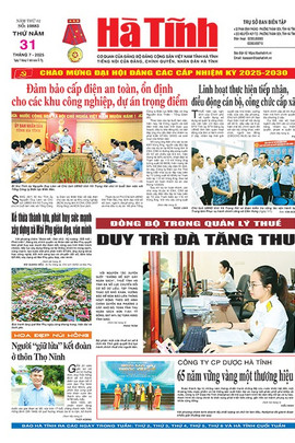 Báo in Hà Tĩnh ngày 31/7/2025