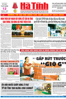 Báo in Hà Tĩnh ngày 12/6/2025