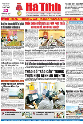 Báo in Hà Tĩnh ngày 23/4/2025