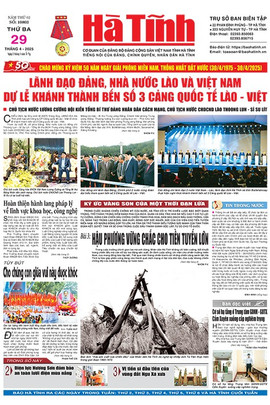 Báo in Hà Tĩnh ngày 29/4/2025