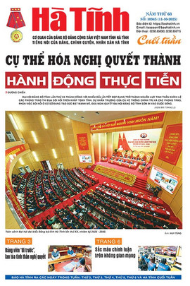 Báo in Hà Tĩnh cuối tuần ngày 11/10/2025