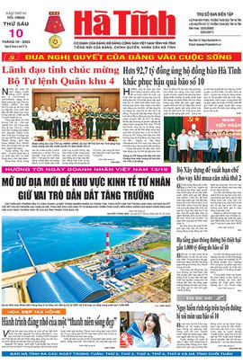 Báo in Hà Tĩnh cuối tuần ngày 11/10/2025